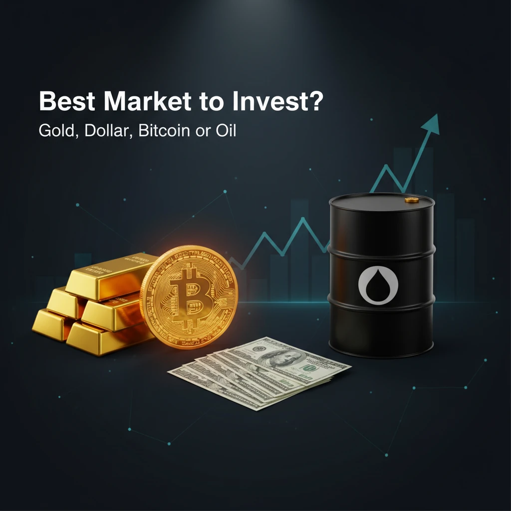 بهترین بازار برای سرمایه‌گذاری؛ طلا، دلار، بیت‌کوین یا نفت؟