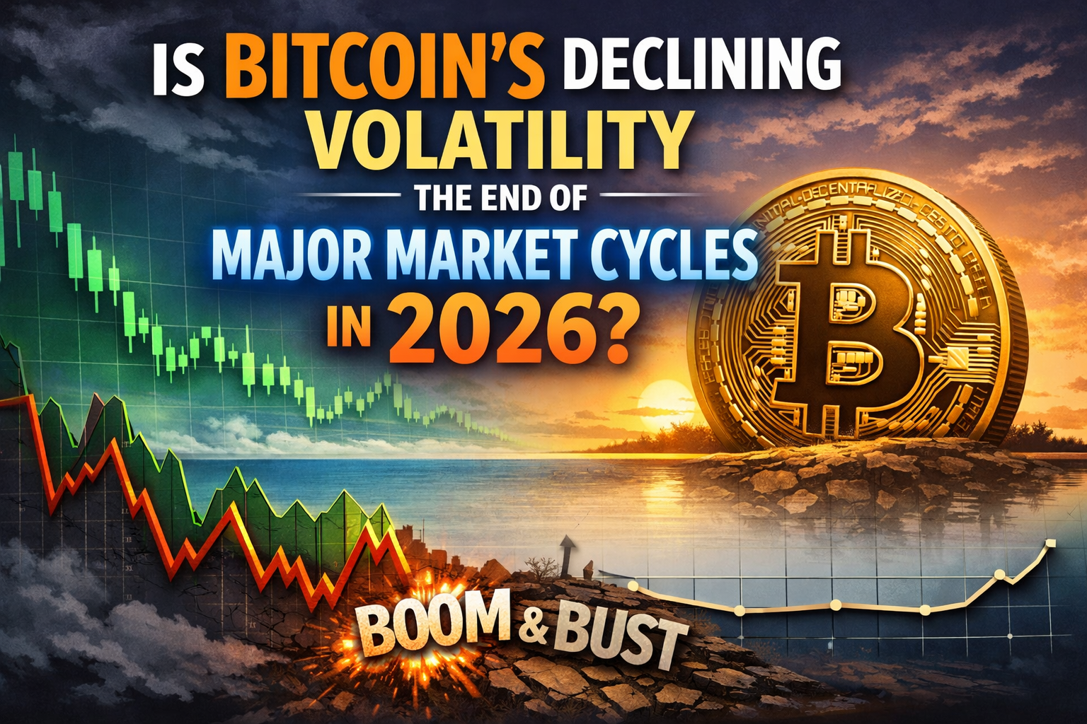 کاهش نوسان بیت‌کوین و تحلیل سیکل‌های بازار در سال ۲۰۲۶