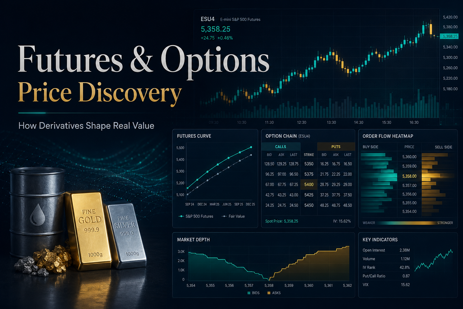 نقش بازارهای آتی (Futures) و آپشن در تعیین قیمت واقعی