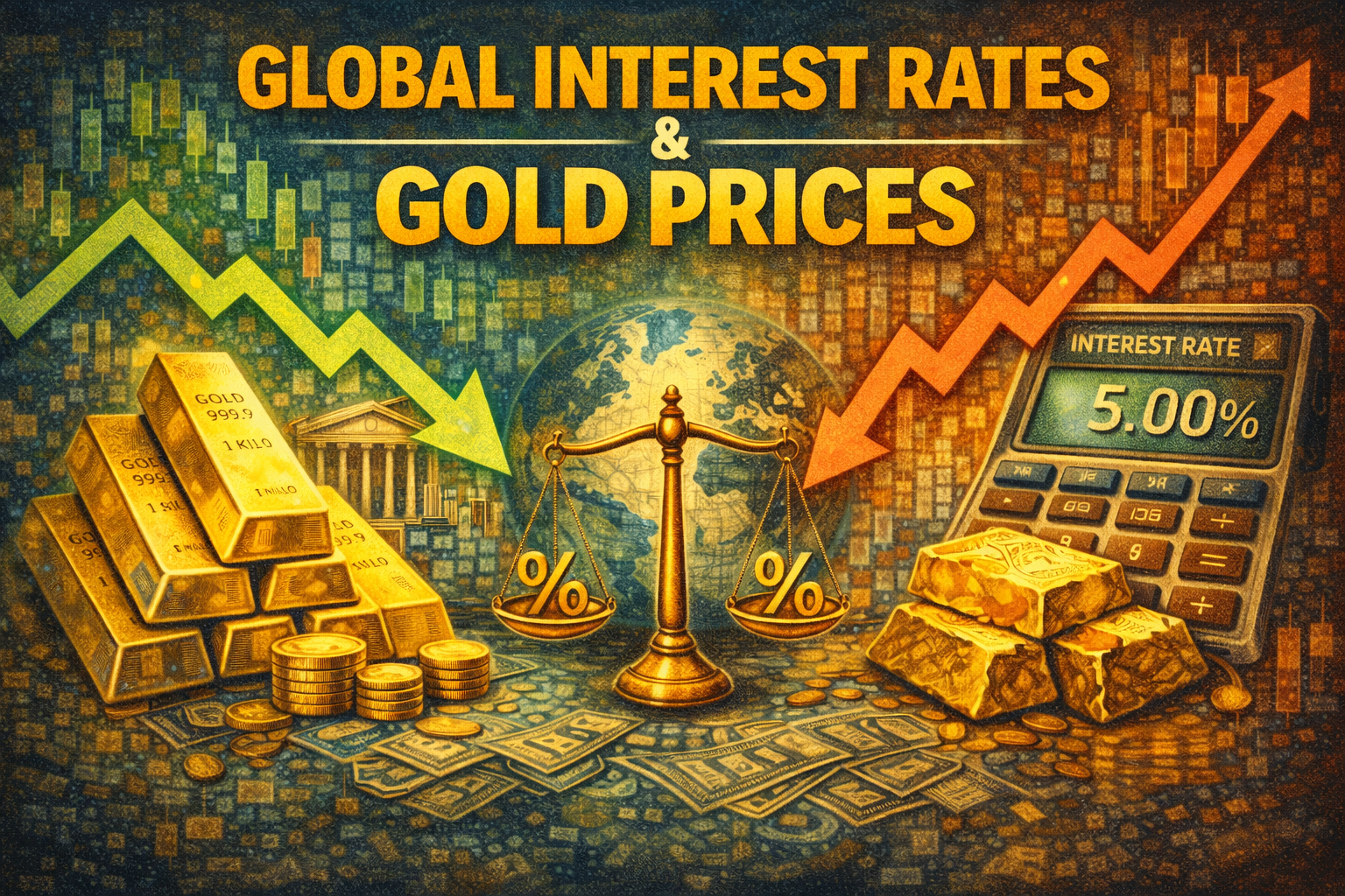 رابطه نرخ بهره جهانی و قیمت طلا