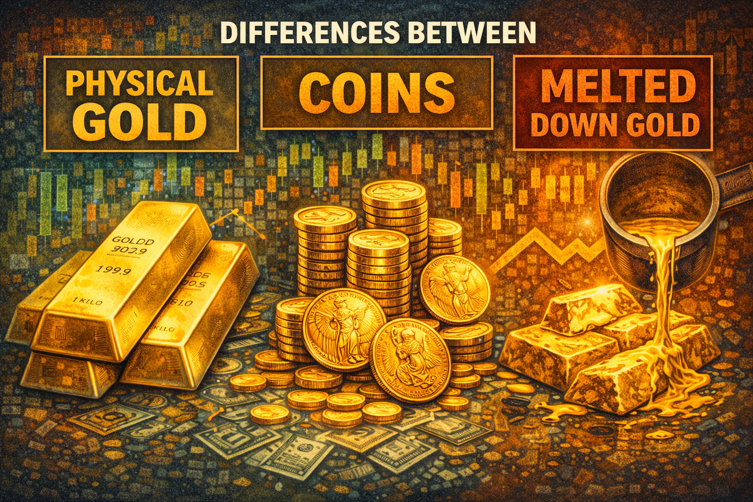 مقایسه طلای فیزیکی، سکه و طلای آب‌شده برای سرمایه‌گذاری