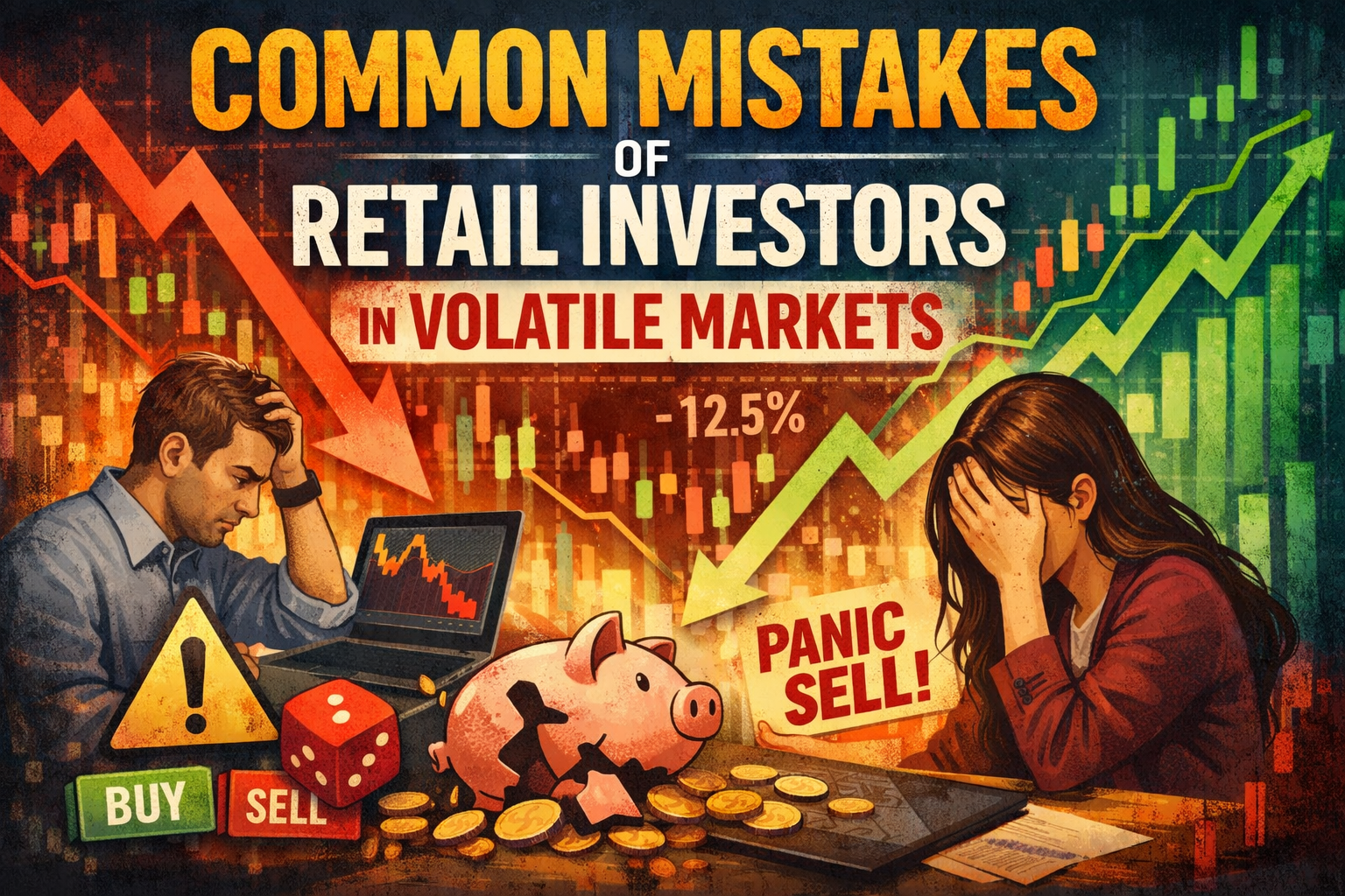 اشتباهات سرمایه‌گذاران خرد در بازارهای نوسانی