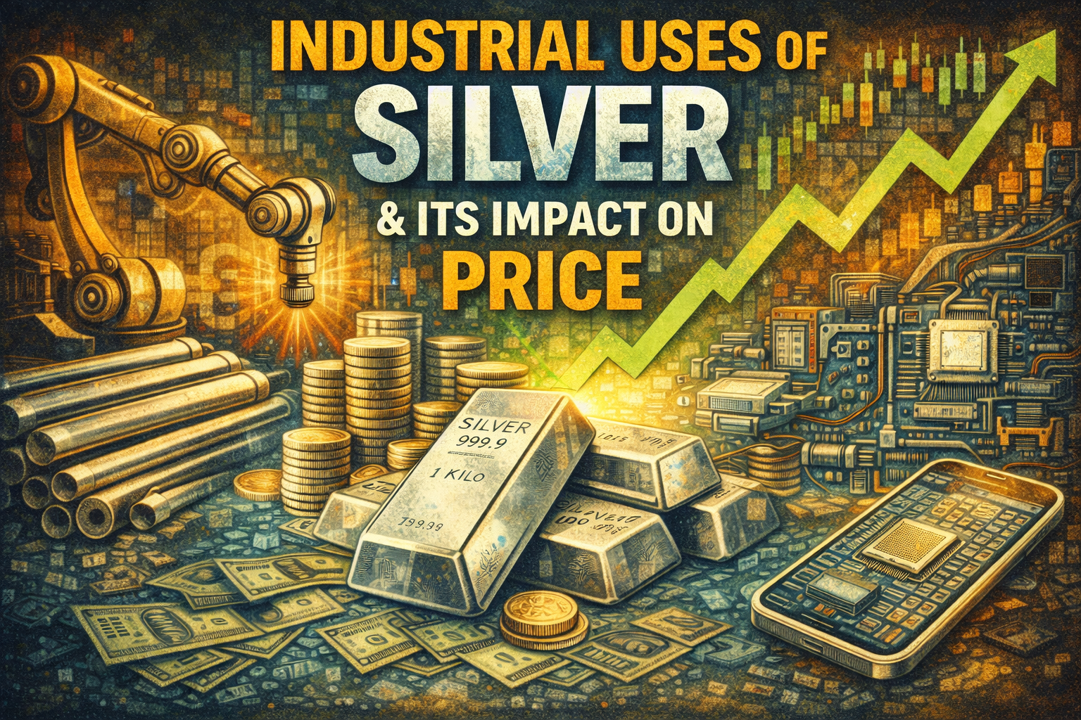 کاربردهای صنعتی نقره و تأثیر آن بر قیمت در بازار جهانی